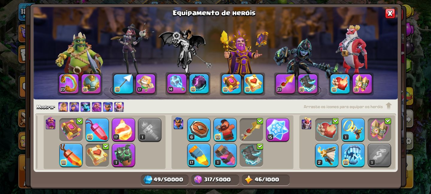 CV 18 clash of clans muito bem upada, confira nas imagens e descrição.