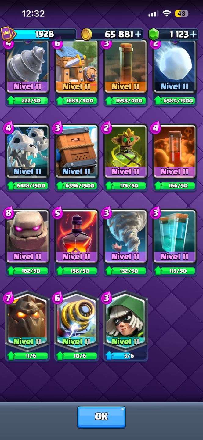 Conta Clash Royale conta upaderrima