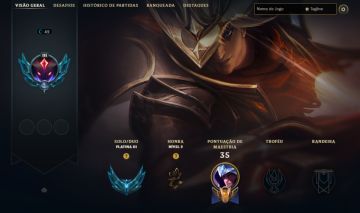 CONTA PLATINA 3 / 12 SKINS / GAREN CRIADOR MITICO / TALON VELHO OESTE / 4.6K EA
