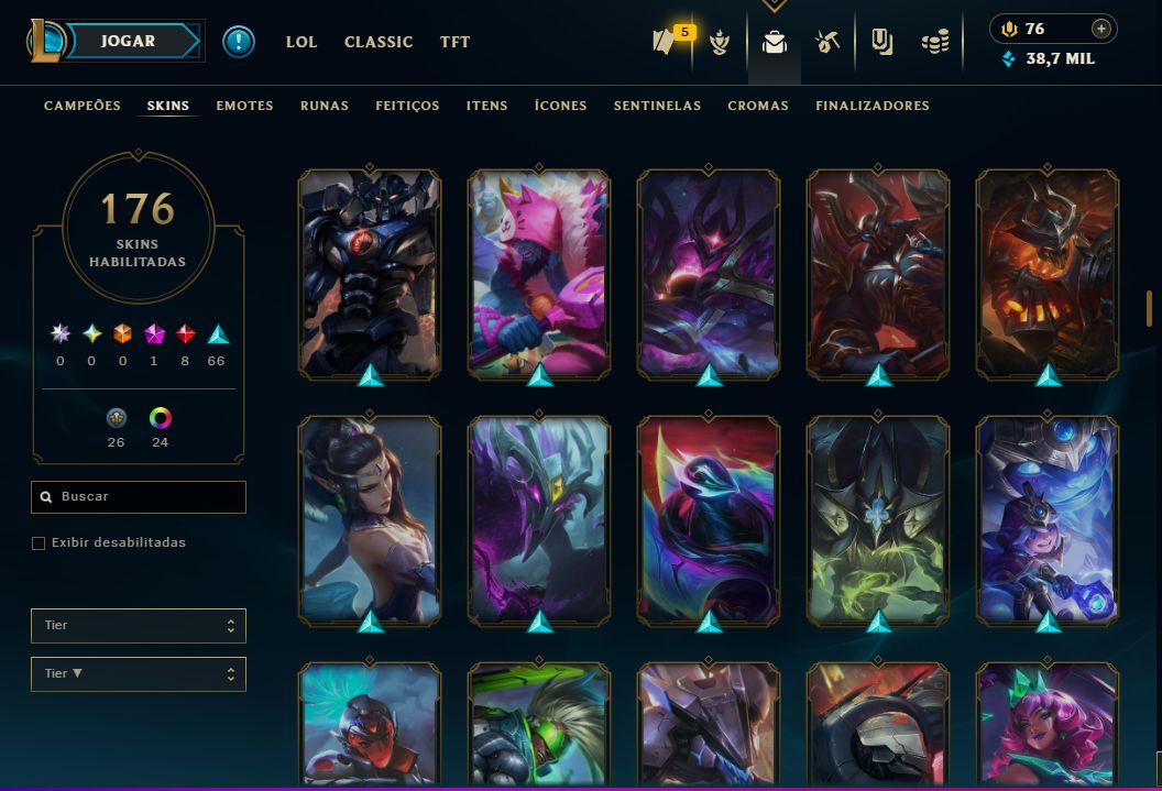 Gold 1 com 176 skins