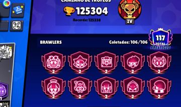 BRAWL STARS 125k troféus (E-mail alterável)