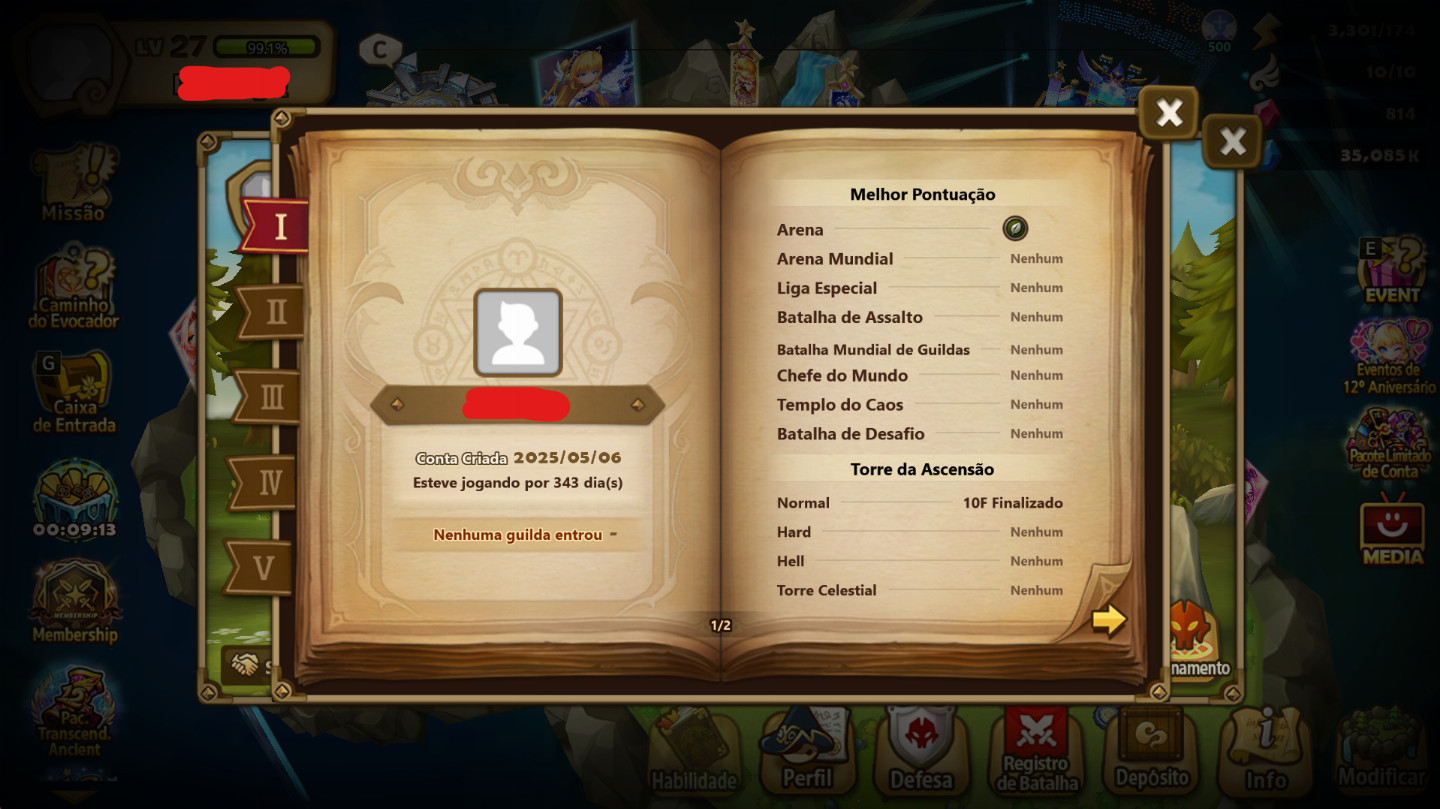 OBERON (LIGHT FAIRY KING) + 400+ SUMMONS + EVENTO 12 ANOS + CONTA COM EVENTO