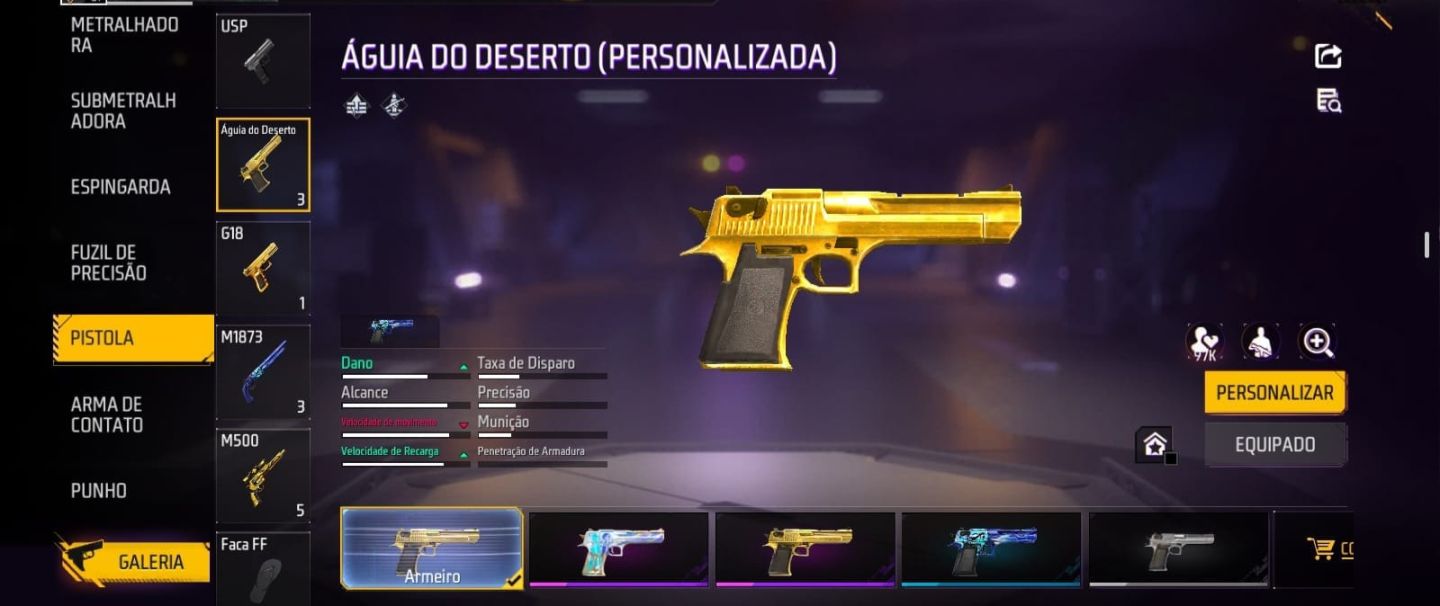 Conta free fire rara
