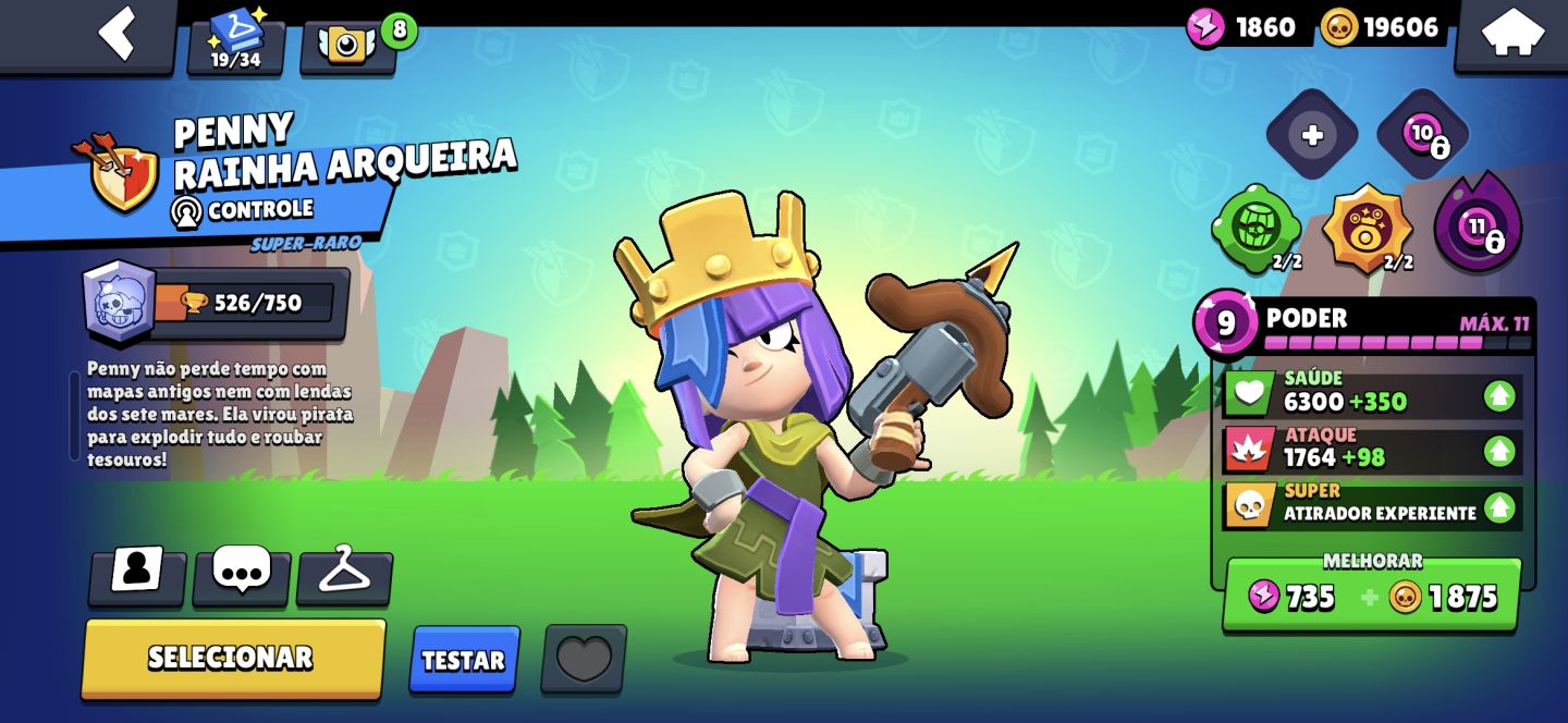 Conta de brawl stars com várias skins rara