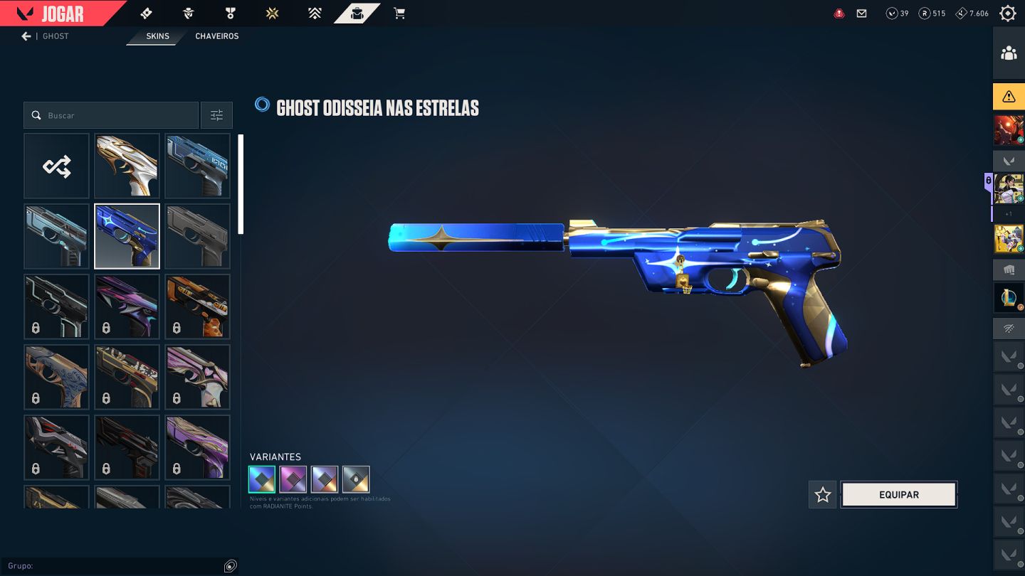Conta VALORANT com 17 skins, vendendo pois não jogo mais e preciso de dinheiro