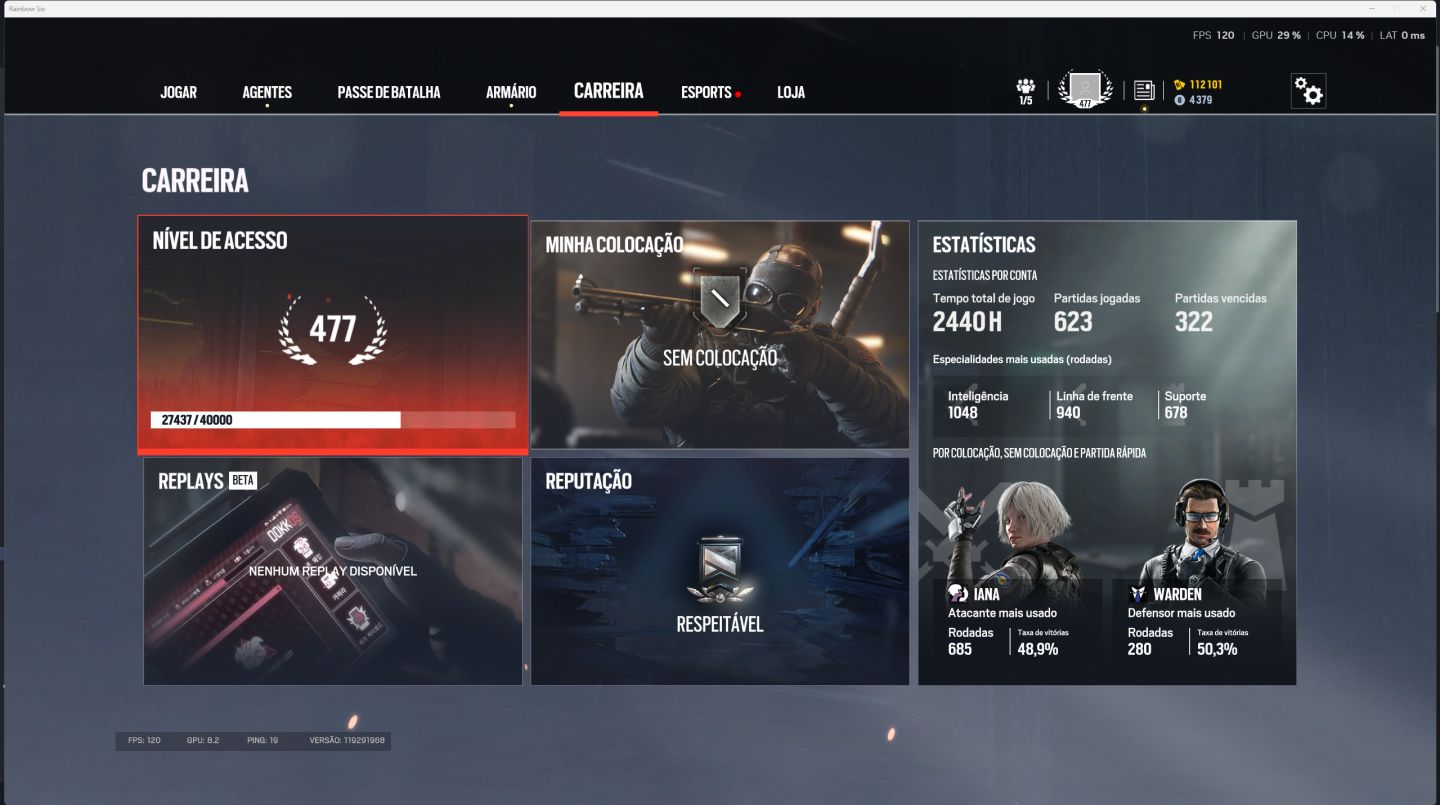 Conta Rainbow six r6 nvl 477 completa 2015