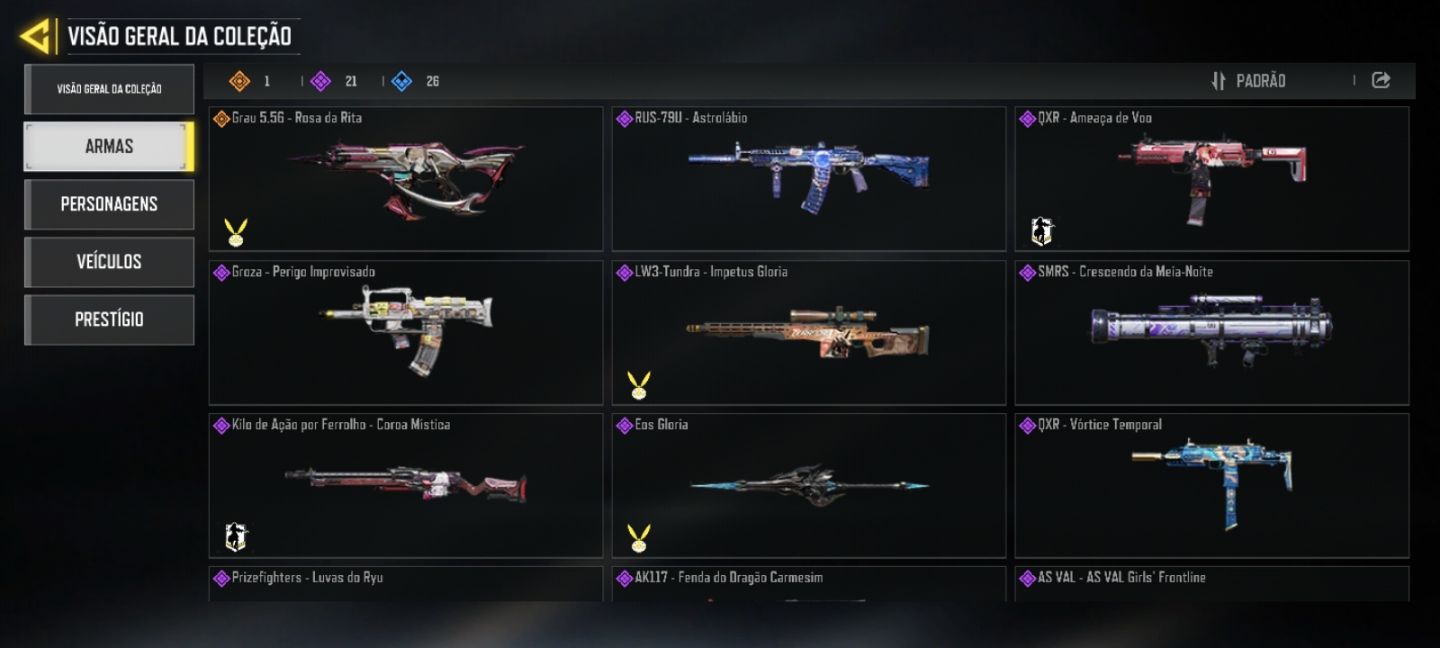 CONTA COD LVL 66 | 1 LENDÁRIA | 20 CP | BR LENDÁRIO | CARTÃO RENOMEAR NICK