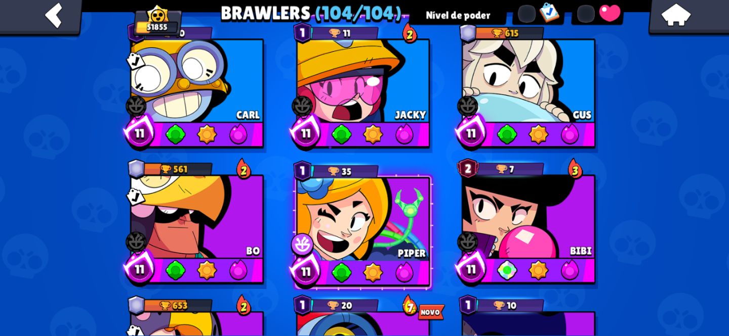 CONTA DE BRAWL STARS, 4 MESTRE VÁRIAS HYPER, SKINS RARAS, TODOS OS BRAWLER +9 pd
