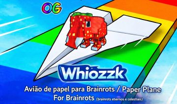 Avião de papel para Brainrots / Paper Plane For Brainrots (eternos e celestiais)