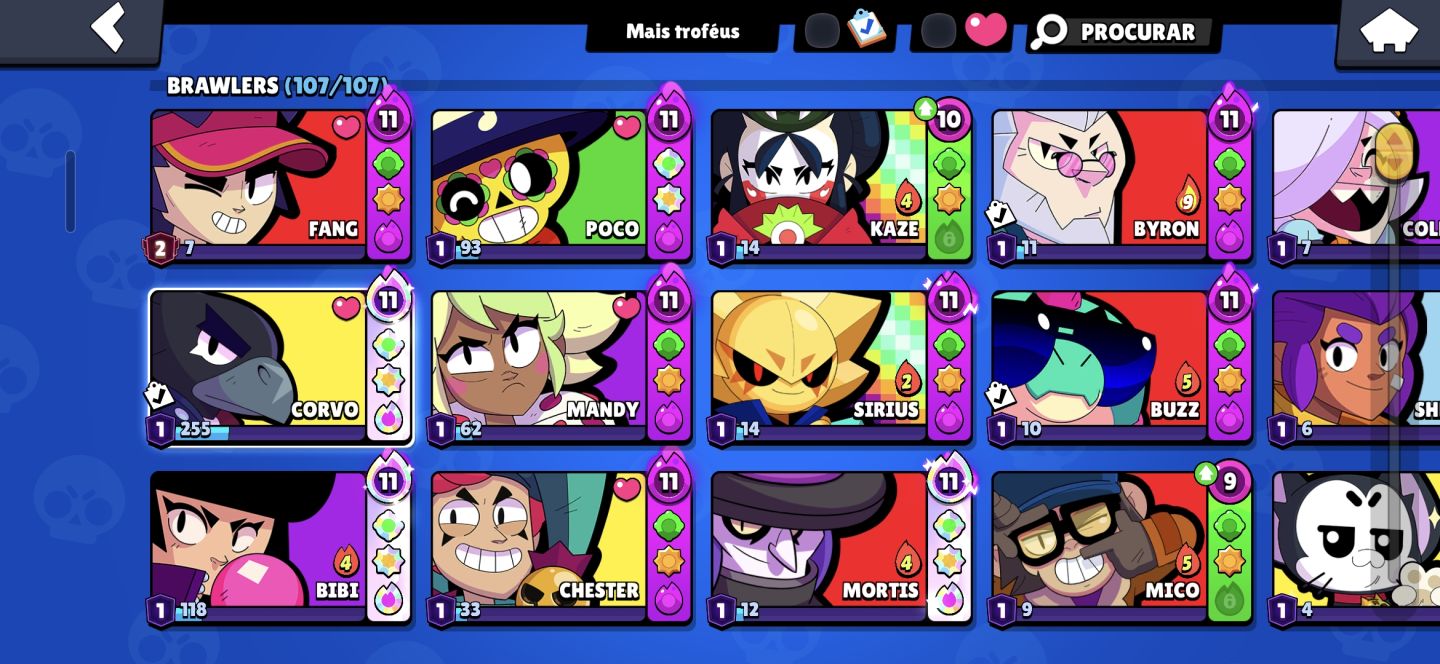 Conta com todos os Brawlers, muitas Skins + Conta Clash royale