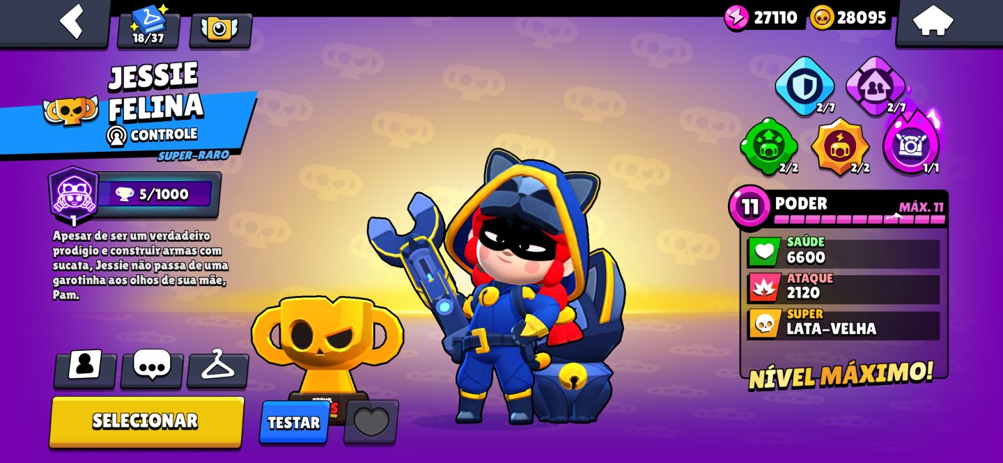 CONTA BRAWL STARS COM SKINS RARAS