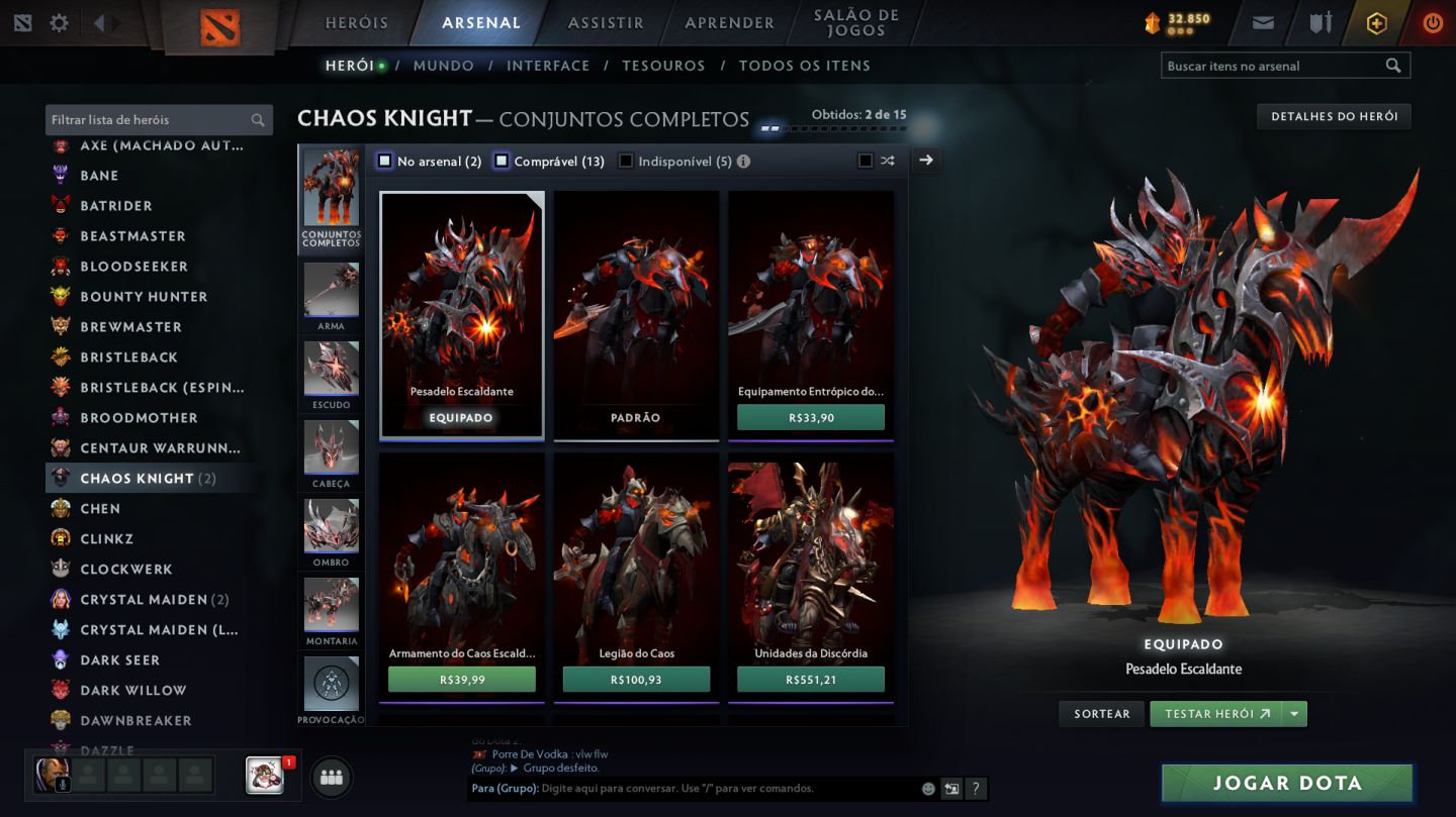 Conta Dota 2 Cruzado 2 Behavior 11.981/12.000 - 1.859 MMR Main Pool