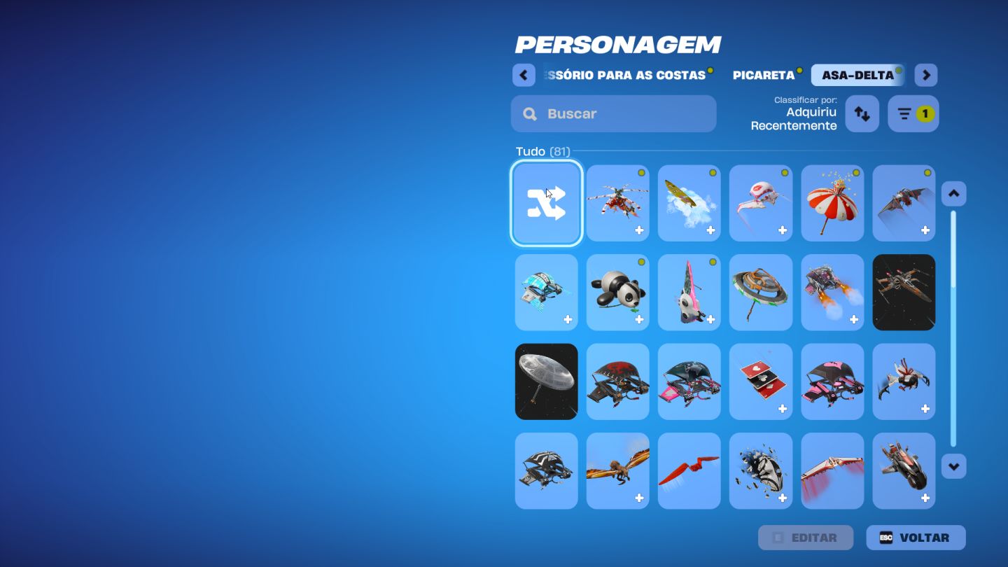 CONTA FORTNITE - 76 Skins e vários cosméticos