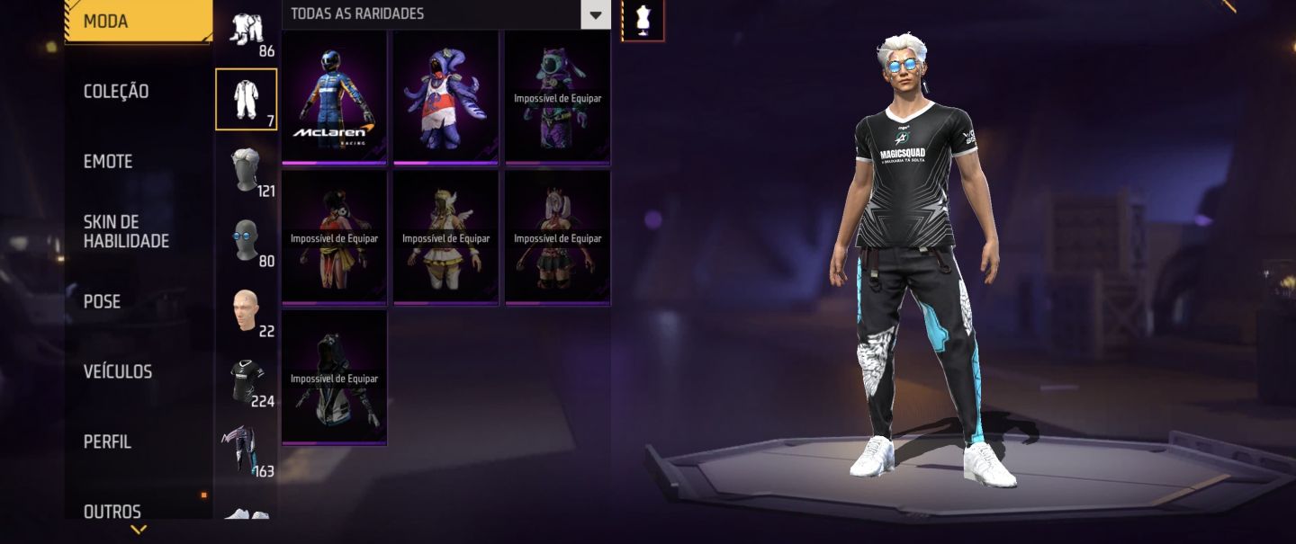 Conta Free Fire com Angelical Azul