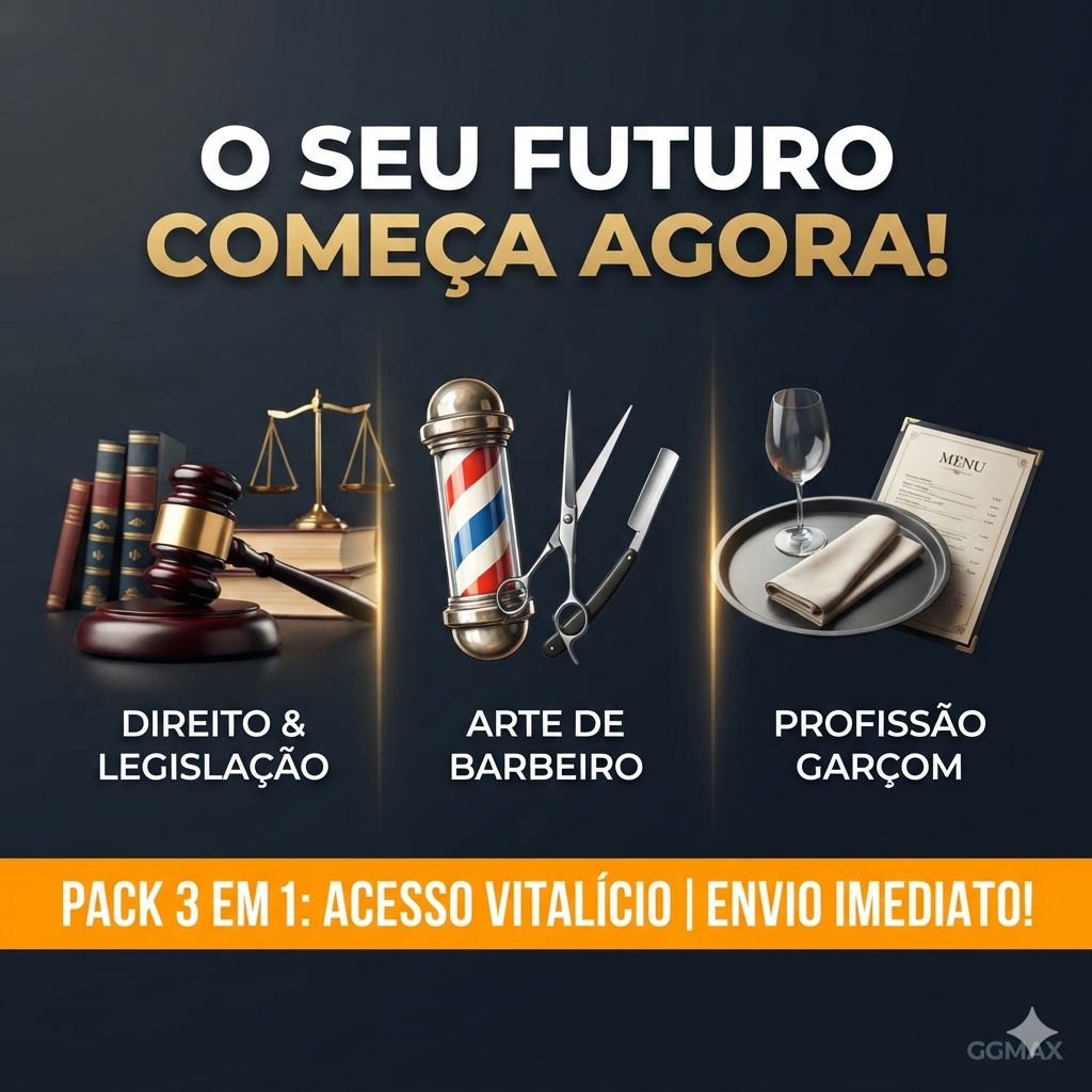 [PROMOÇÃO] PACK 2 CURSOS PROFISSIONAIS - ENTREGA AUTOMÁTICA