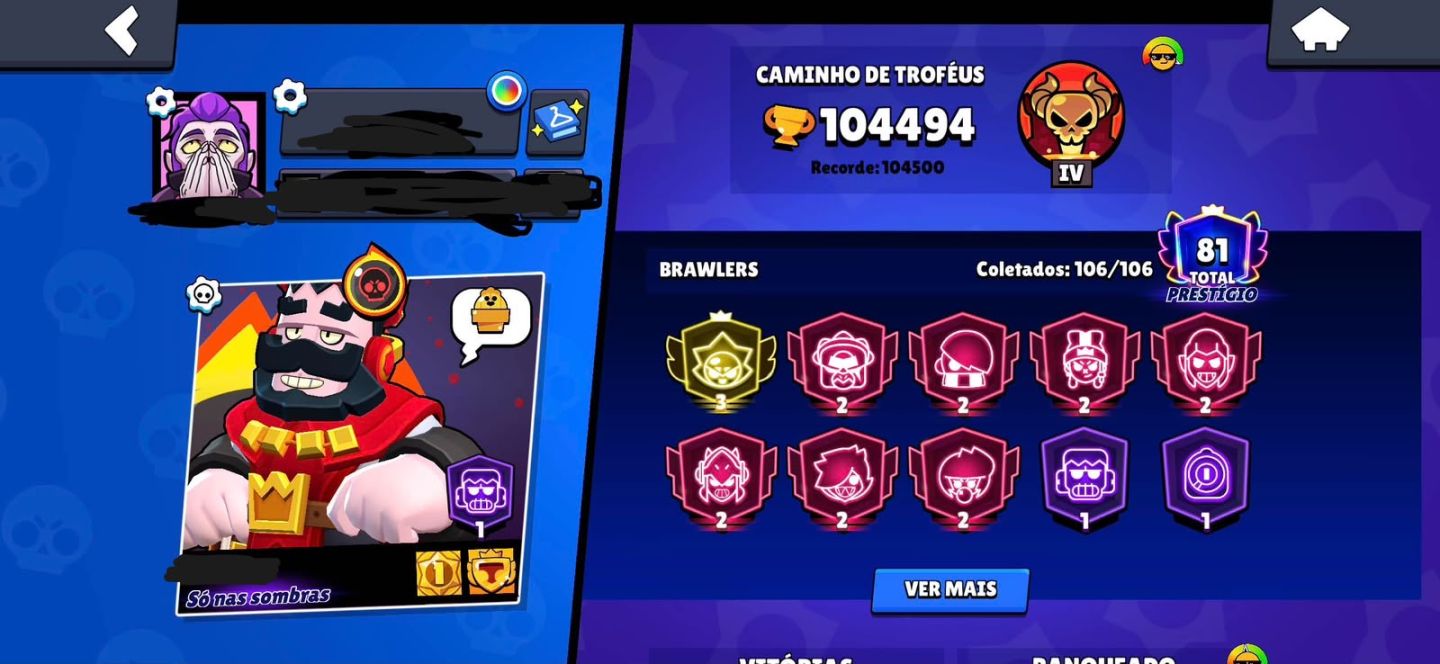 [CONTA RARA DE BRAWL STARS, REI FRANK, COLETTE TRIXIE, COLT AGENTE IMPERIAL]