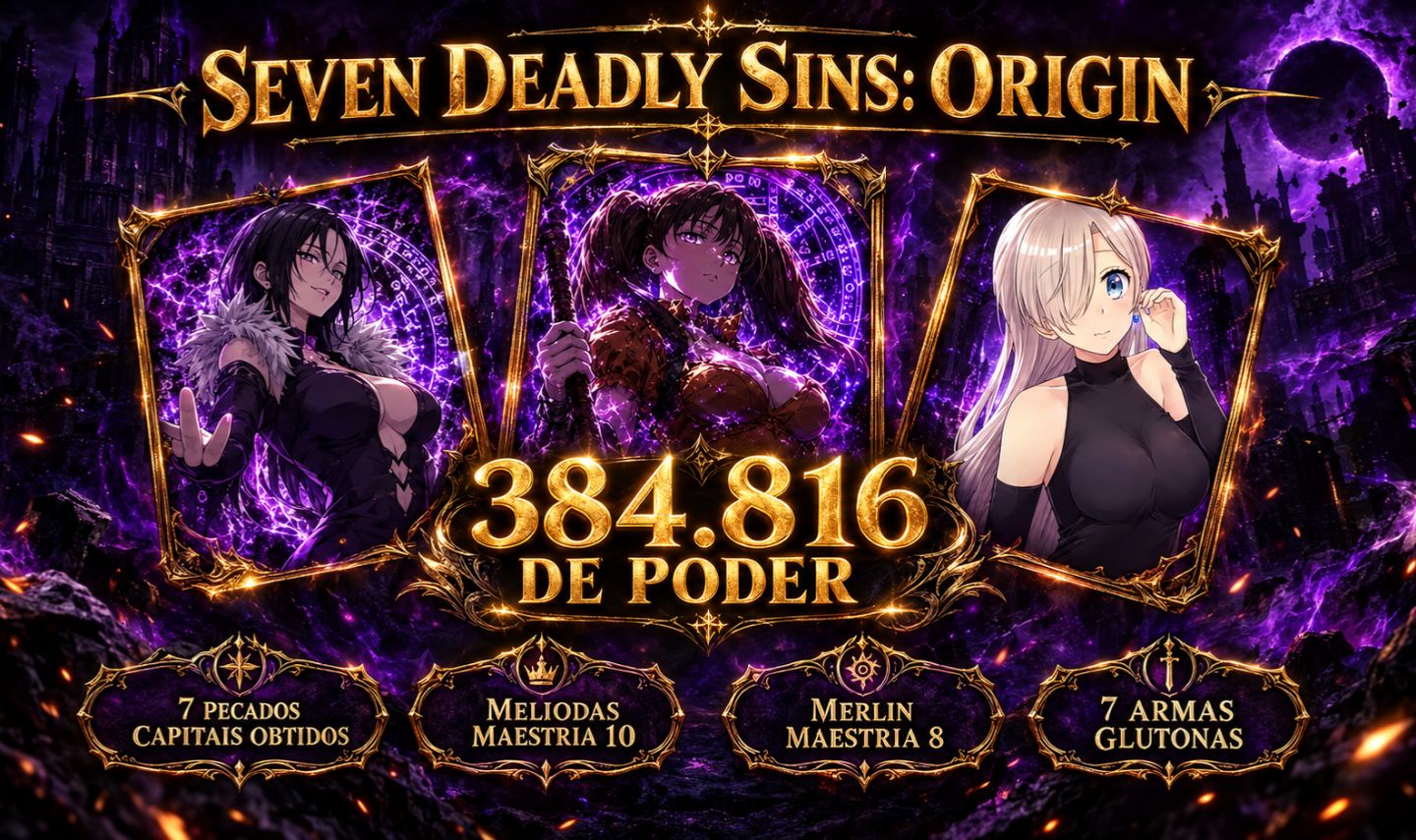 CONTA Seven Deadly Sins: Origin (MELHOR CUSTO BENEFICIO)