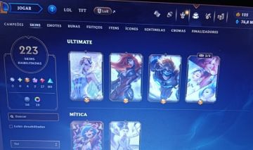 Conta LoL Nível 324 | 223 Skins | Todos os Campeões | 4 Ultimate | 73.600 EA