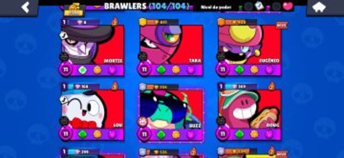 Conta de Brawl Stars de 2019, contém skins raras e 600 gemas. Olhe a descrição.