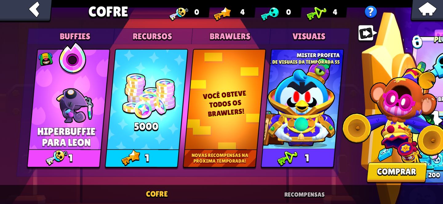 Brawl stars conta com melhores skins boa pra se iniciar
