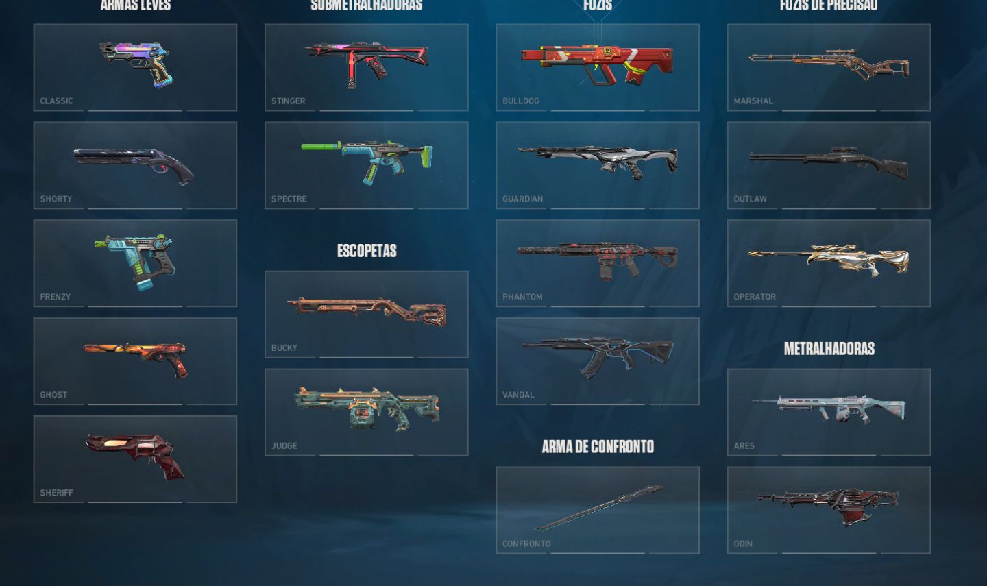 1x conta valorant top tier skins facas RGX + KARAMBIT