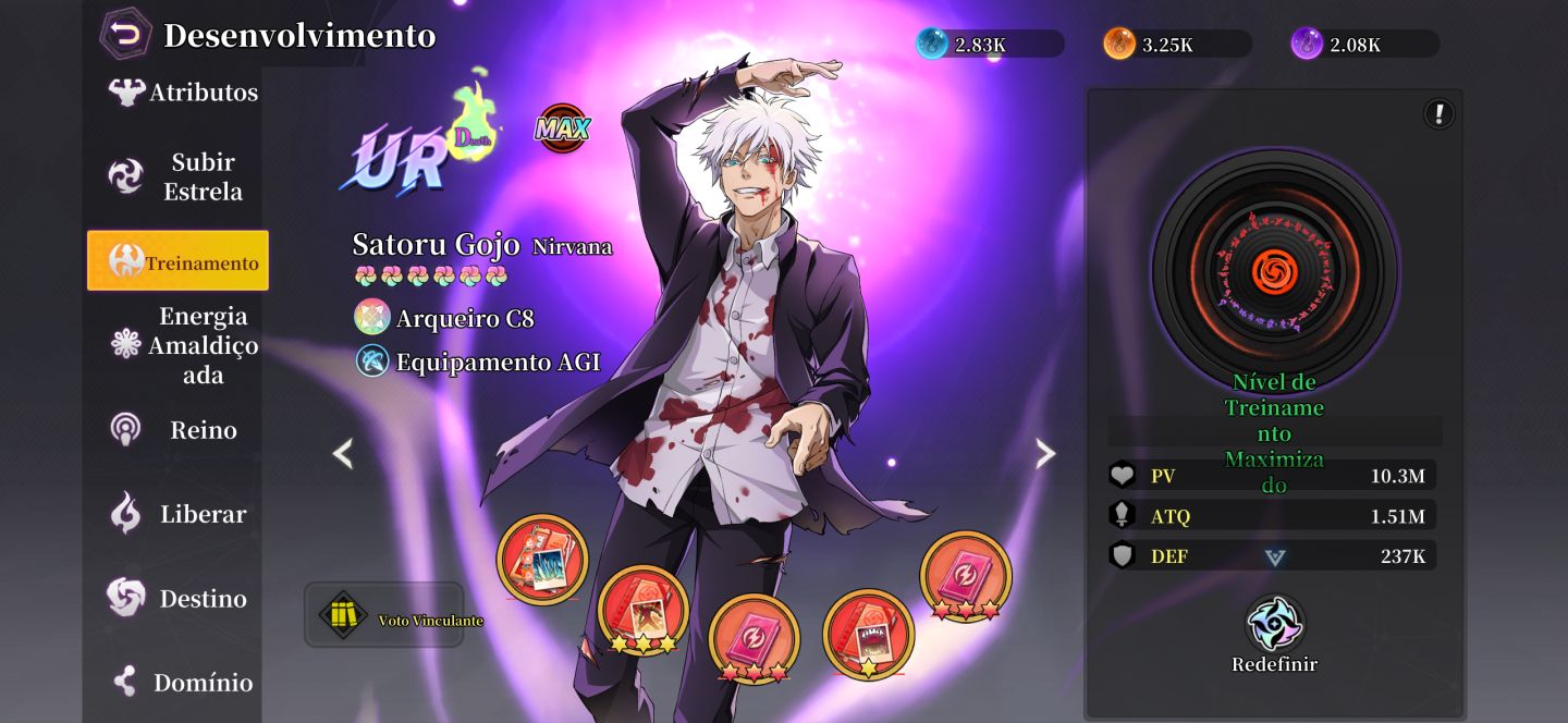 Conta Rei do Jujutsu - Top 3 Server
