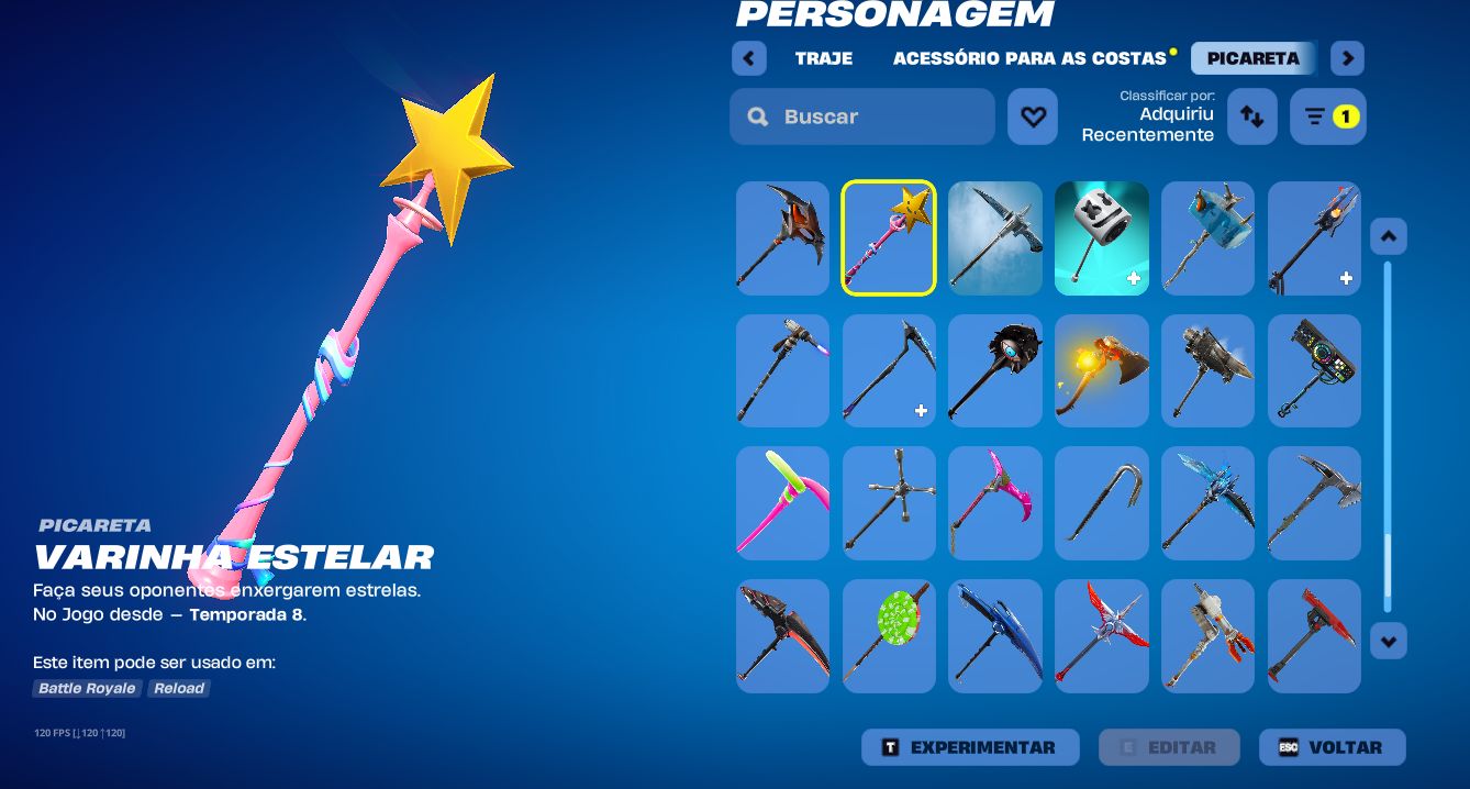 CONTA RARA FORTINTE entre outros jogos na conta