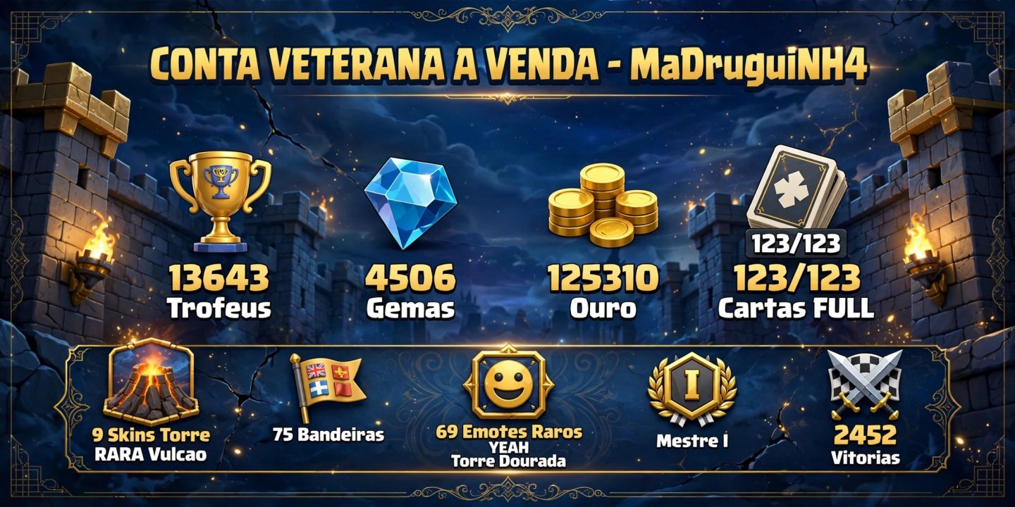 CLASH ROYALE CONTA 10 anos