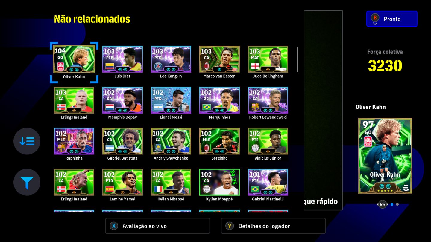 Conta Efootball Steam Rodri big time e James Rodriguez blitz