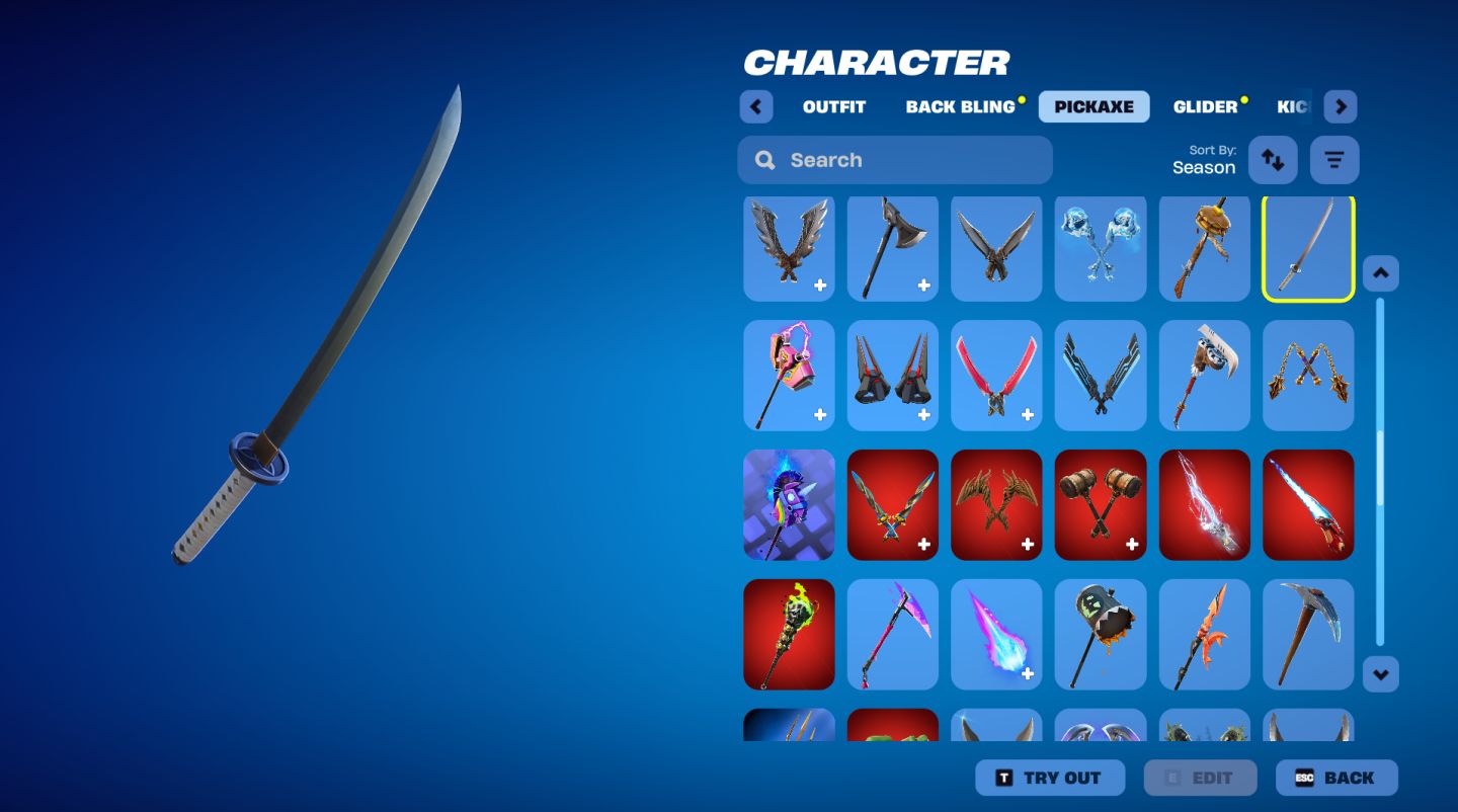 Conta Fortnite com Pacote Kratos completo, 11 Passes, Glow, Laguna, Cobalt, etc