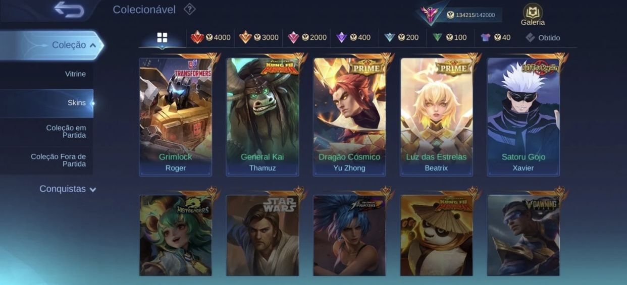 Conta de móbile Legends