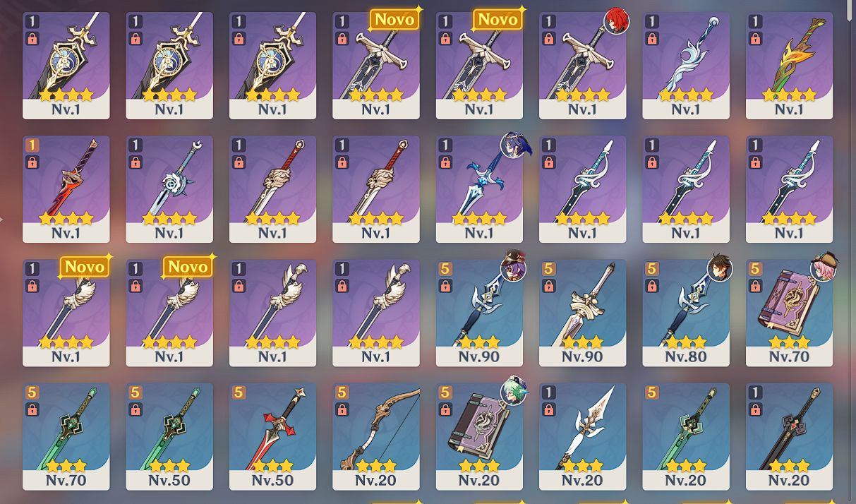 Conta genshin AR 58, Flins, Mavuika, Columbina, Ineffa, zhongli e outros!!