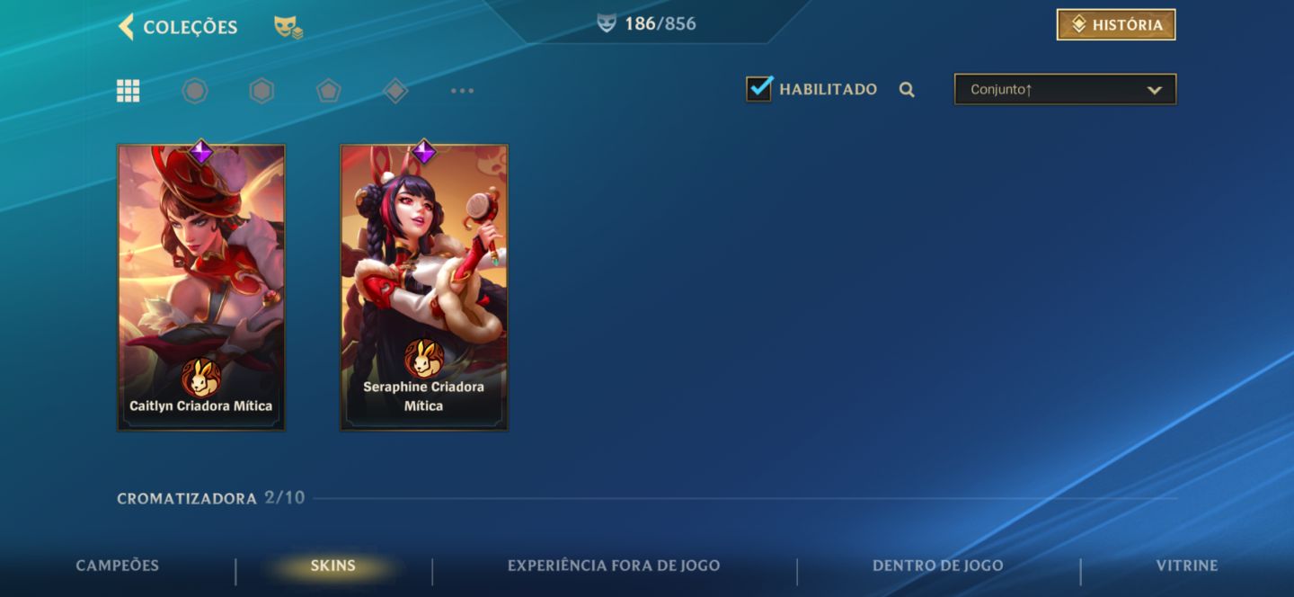 LOL WILD RIFT COM 186 SKINS CRIADA EM 2021 COM FOCO EM ADC E SUP