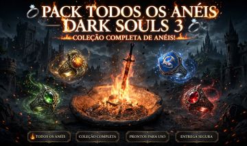 PACK TODOS OS ANÉIS DARK SOULS 3 - COLEÇÃO COMPLETA DE ANÉIS