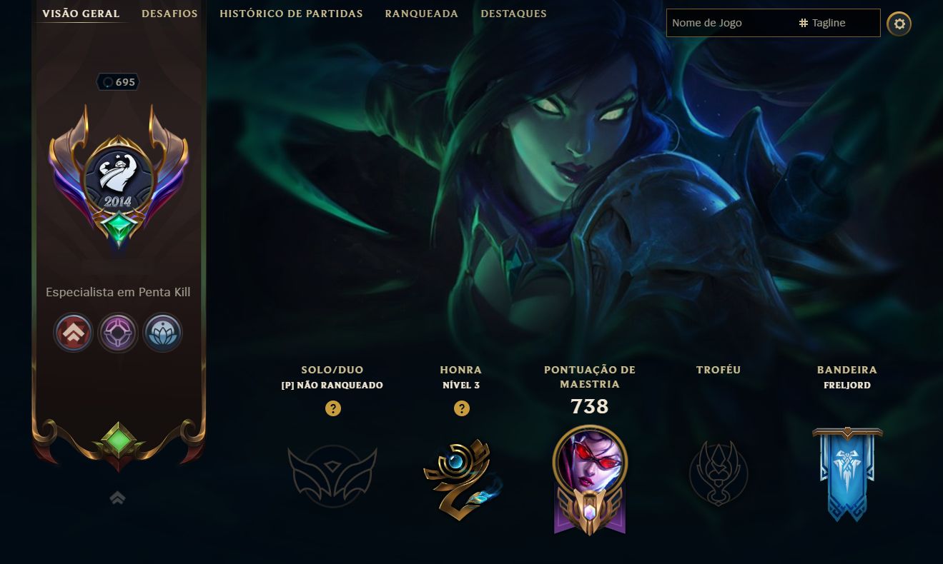 Conta de LOL de 2014