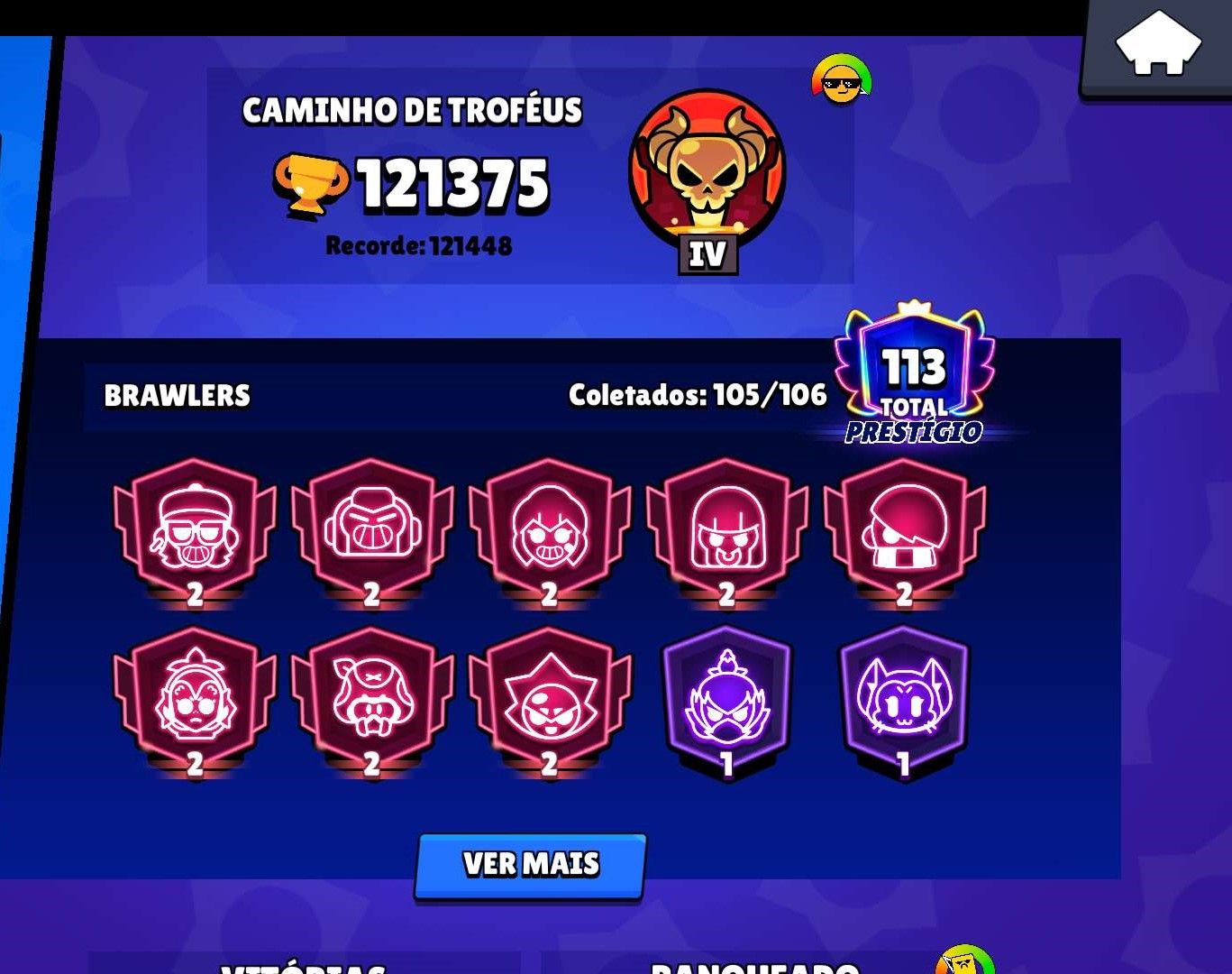 CONTA RARA DE 2018 - 122.000 TROFEUS - SKINS UNICAS- PARA SAIR HOJE-TODOS BRAWL