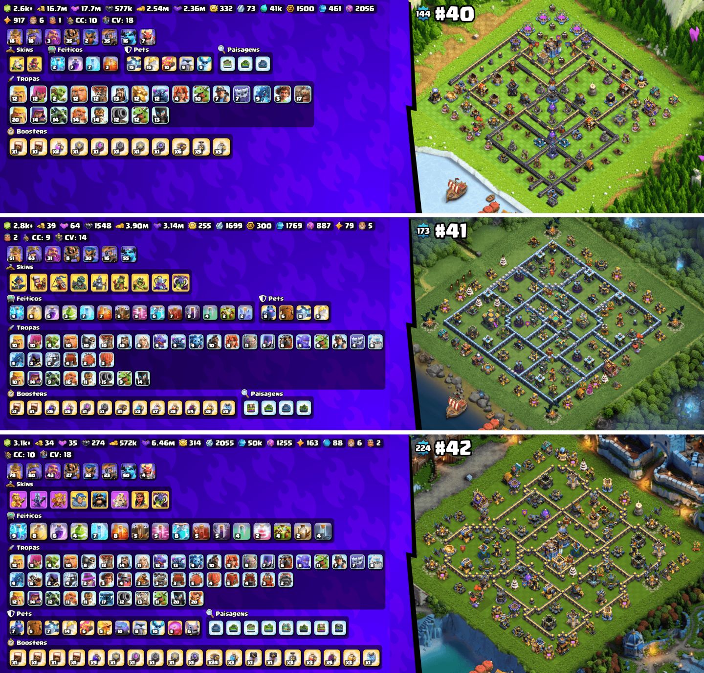 (NOVAS CONTAS) MAIS BARATO!! CONTAS COC CVs RUSHADAS & UPADAS!!!