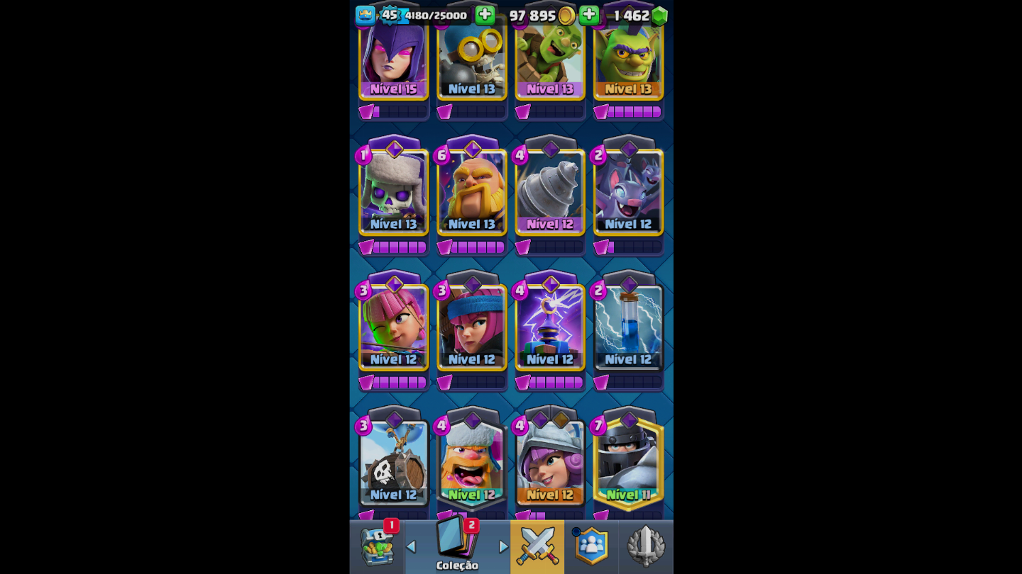 Conta de clash royale com 9800 trofeus conta boa demais valor negociavel!!