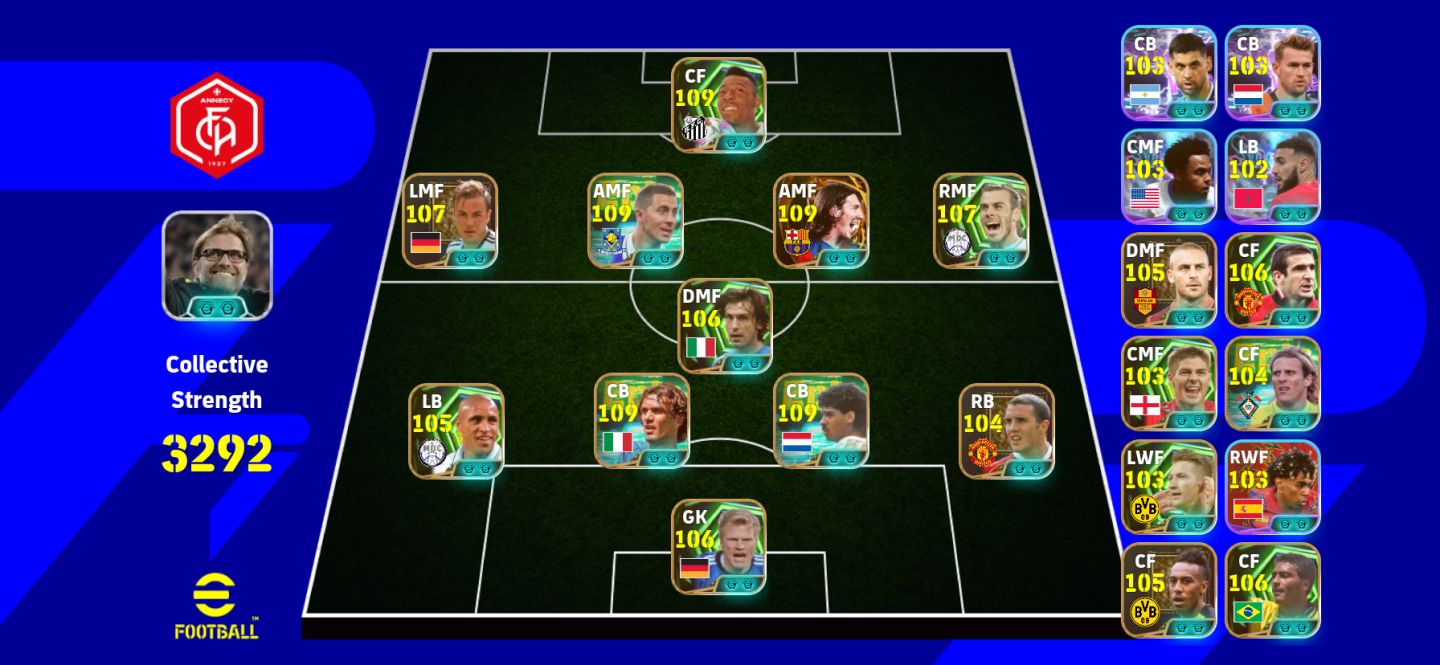 Conta Efootball com pele, Messi blitz curler, Hazard 109 e mais! Força 3292