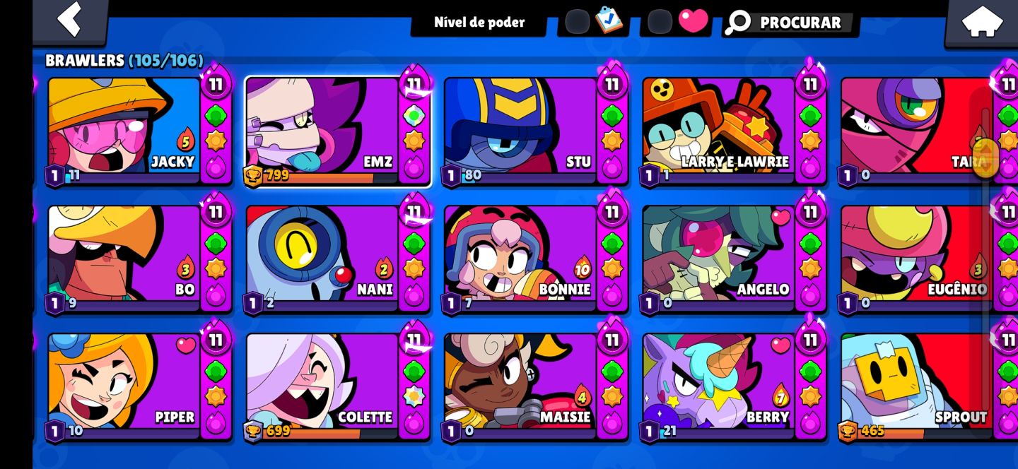 CONTA BRAW STARS 56K DE TROFÉUS | TODOS OS BRAWLERS | CONTA DESDE 2022