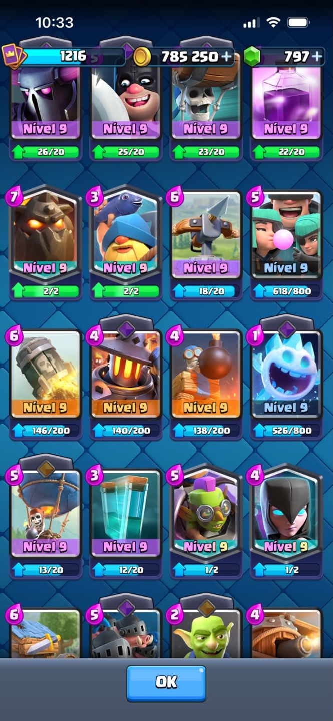 Conta de clash rara mt rara