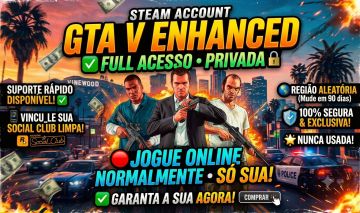 Conta GTA V Enhanced (STEAM) Full Acesso 100% Privada