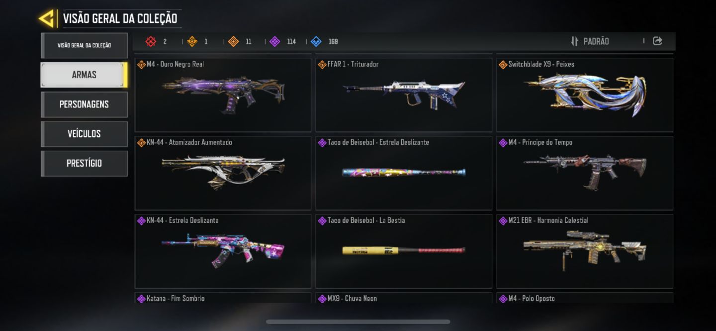 CONTA COD MOBILE CODM - 2 ARMAS MÍTICAS + 11 LENDÁRIAS | Call of Duty