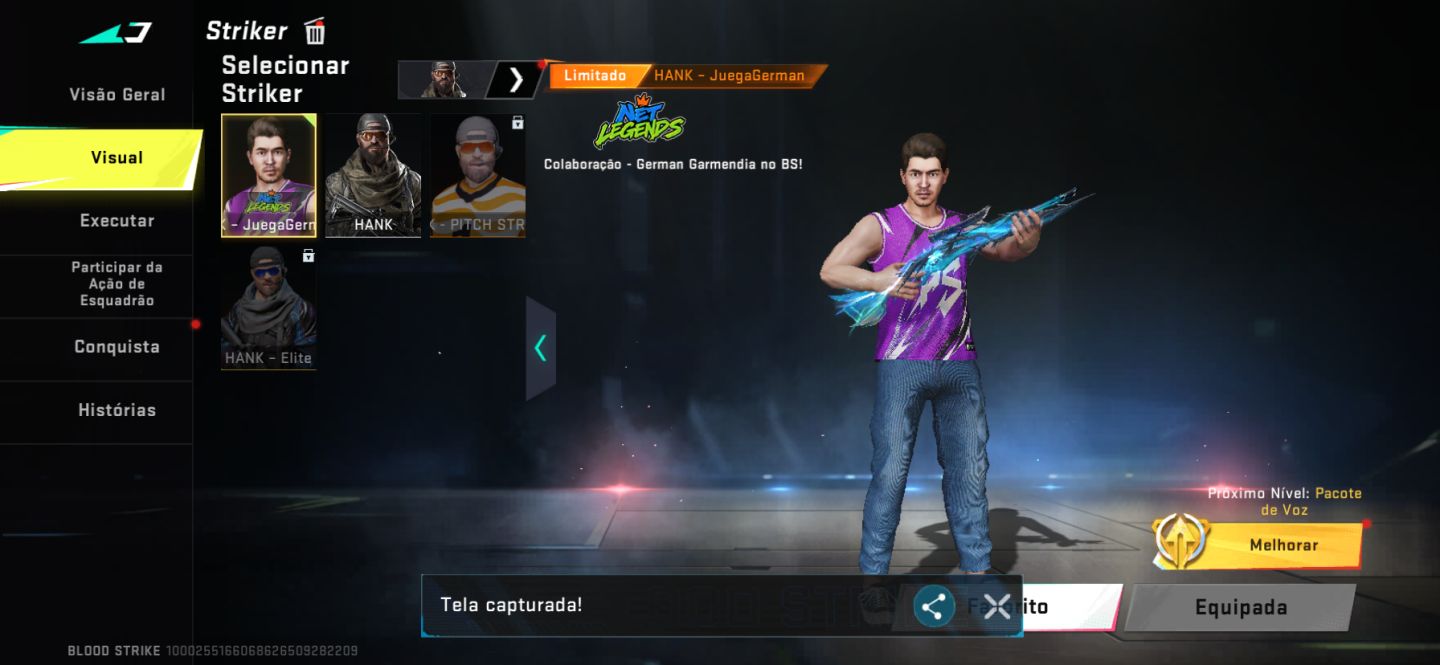 Conta nv 50 muitas skins