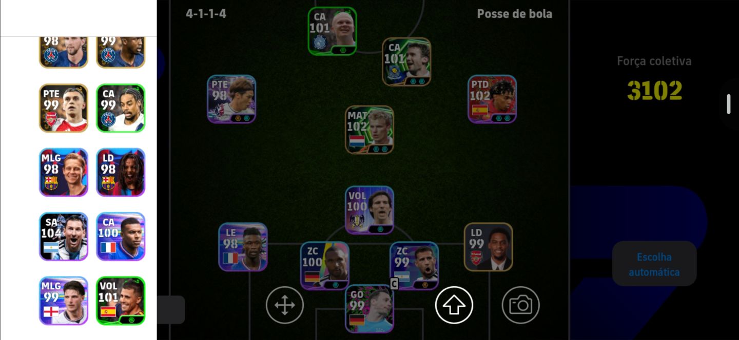 Conta Efootball com vários jogadores 99/100 Entrega rápida (leia a descrição)