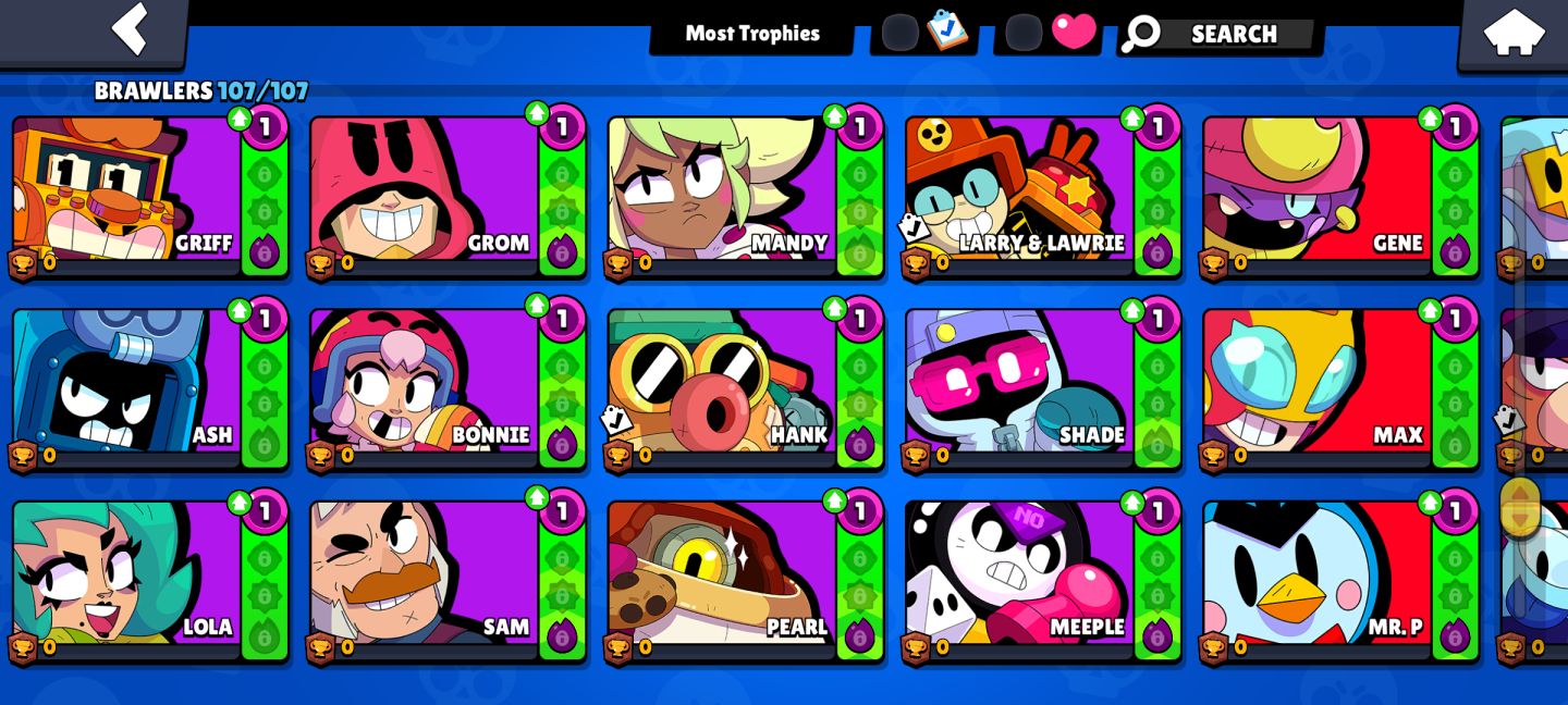 CONTA BRAWL STARS COM TODOS BRAWLERS