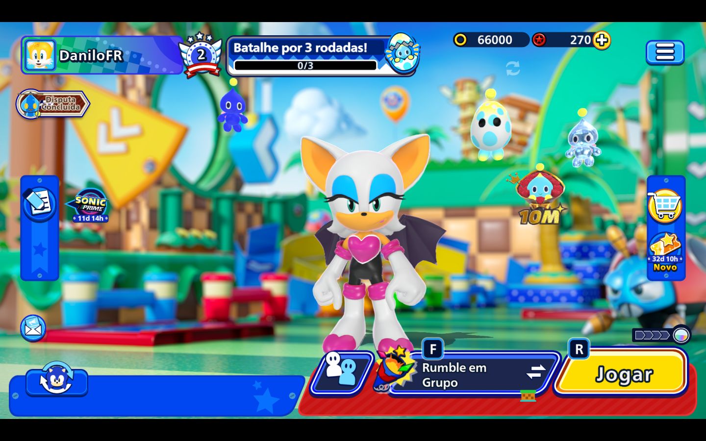 Sonic Rumble Party com os personagens principais disponíveis jogo Full Access