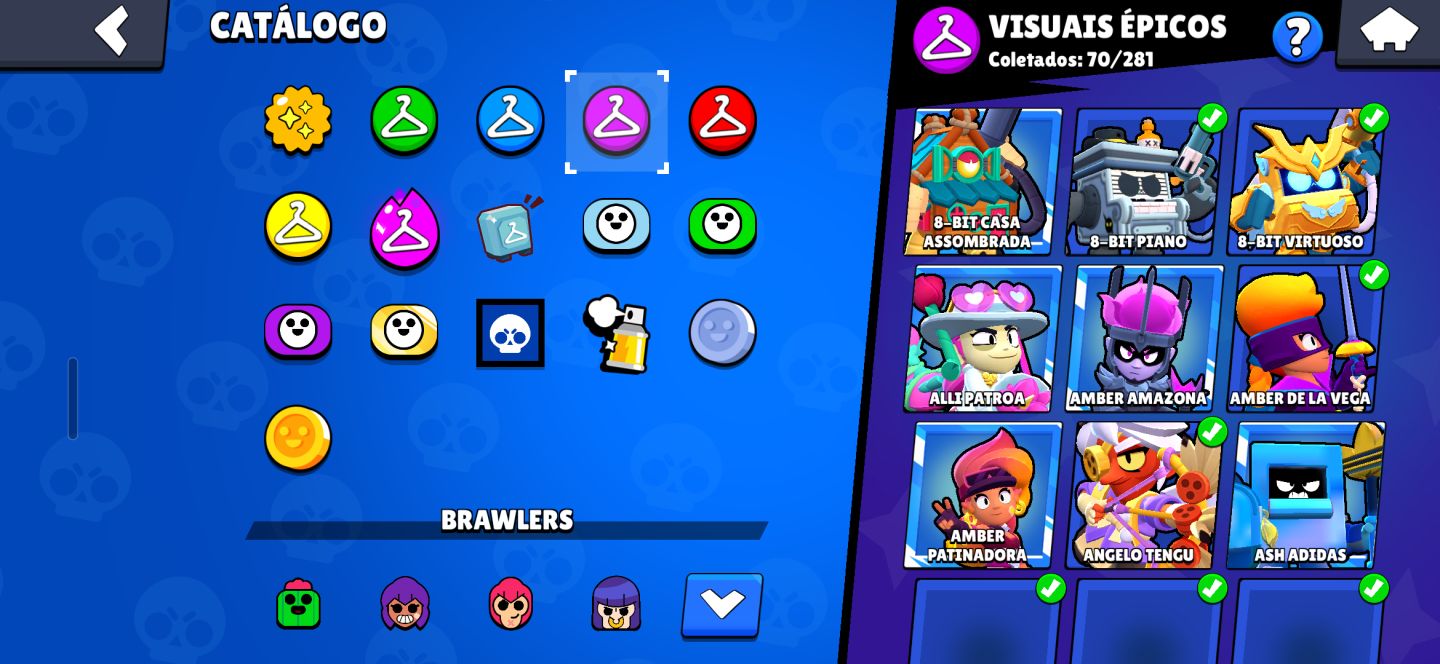 CONTA BRAWL STARS COM MUITOS BRAWLERS