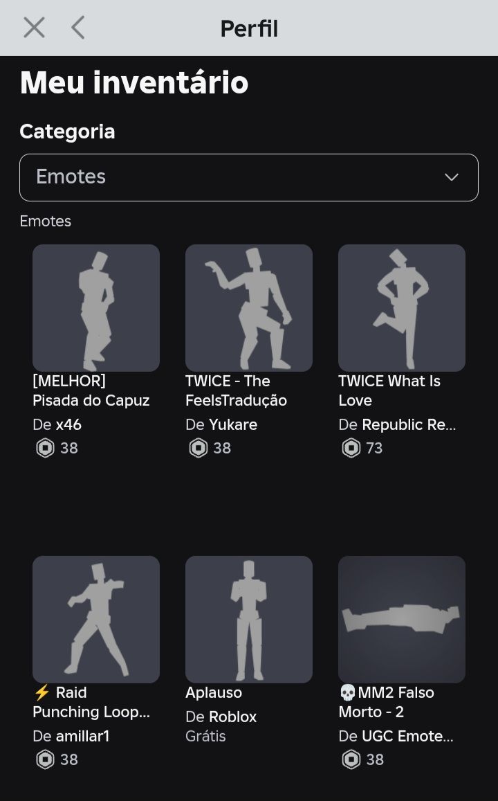 Conta de roblox para (mais de 5k de robux gastos)