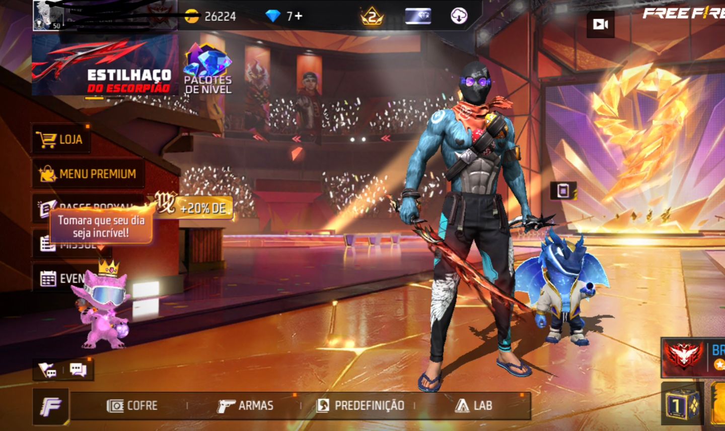 Conta lvl 50 com calça angelical